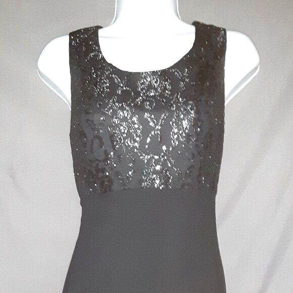 Black Cocktail Dress * Fit & Flare * A-Line * Sz 8 Petite * EUC * Flattering LBD - Picture 2 of 5